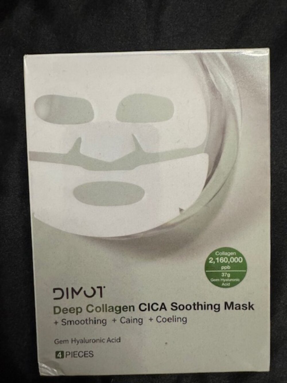 DIMOT Deep Collagen CICA Soothing Sheet Mask Set 4 Pack Hydrating NEW Sealed